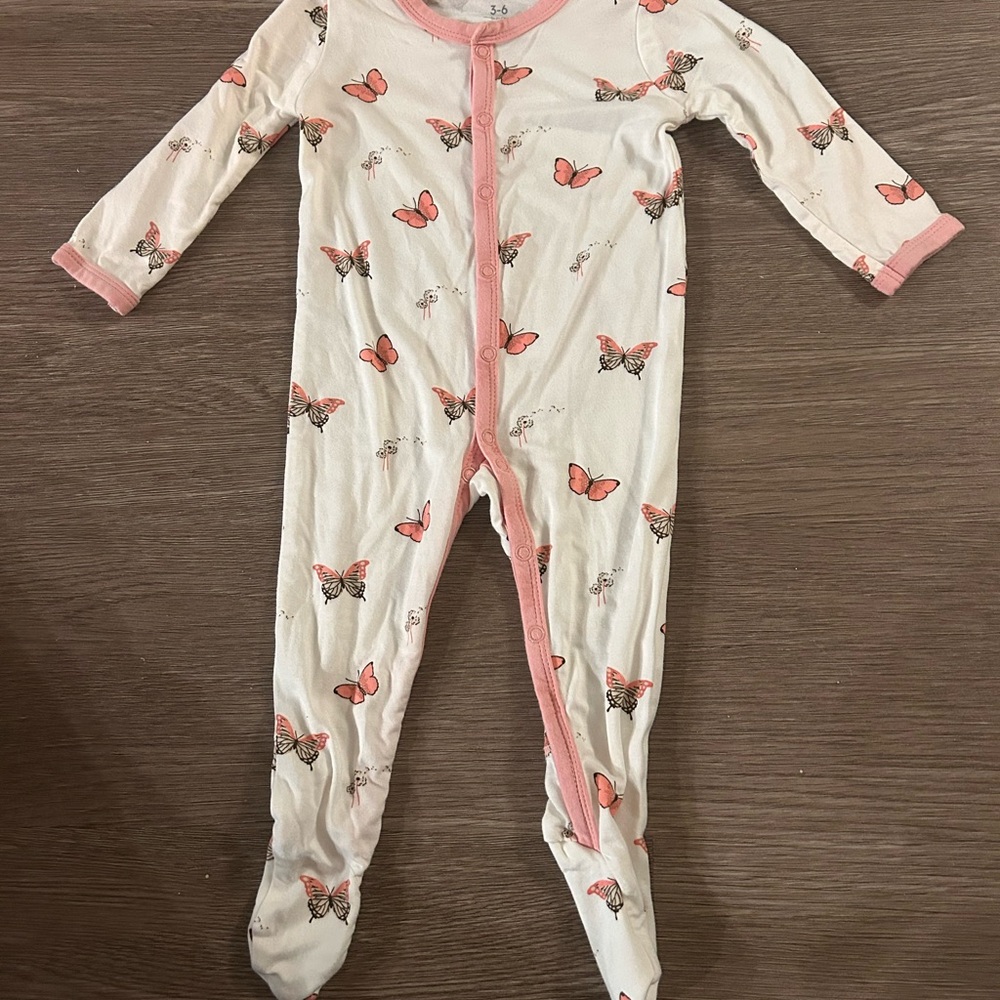 Kyte Baby 3-6M Butterfly Bamboo Footie Pajamas